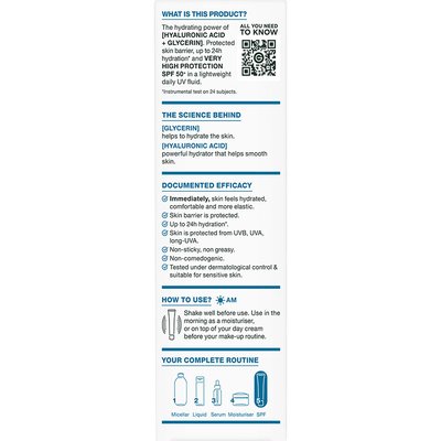 Hyaluronic Aloe Ενυδατική Κρέμα Προσώπου με SPF50+ Προϊόν Από Πίσω