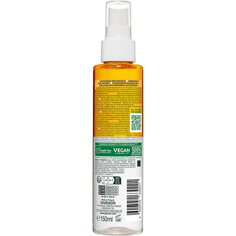 Micellar Mist Διφασικό Νερό Καθαρισμού 2 Δευτερολέπτων - Προϊόν από πίσω