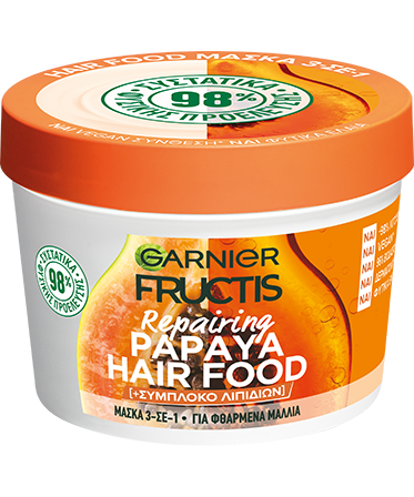 papaya hair food mask back