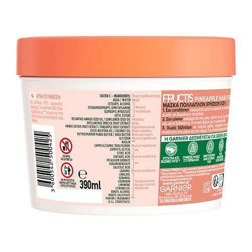 Hair Food Mask Pineapple Back
