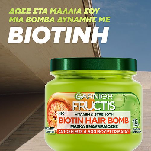Biotin Hair Bomb Μάσκα Ενδυνάμωσης Μαλλιών Vitamin & Stength