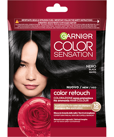 Color Shampoo Retouch για Κάλυψη Λευκών 1.0 Μαύρο
