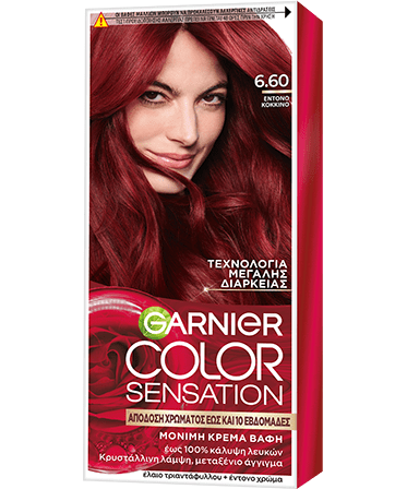 ΒΑΦΗ ΜΑΛΛΙΩΝ COLOR SENSATION 6.60 Ξανθό Σκούρο Έντονο Κόκκινο