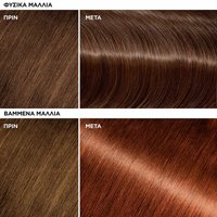 Olia Gloss Μάσκα Μαλλιών με Χρώμα Φλογερό Χάλκινο εικόνες πριν και μετά