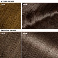 Olia Gloss Μάσκα Μαλλιών με Χρώμα Βαθύ Καστανό εικόνες πριν και μετά