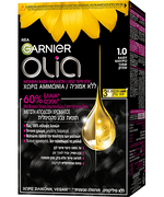 Olia 1.0 Βαθύ Μαύρο Βαφή Μαλλιών Χωρίς Αμμωνία