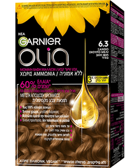 Olia 6.3 Ξανθό Σκούρο Μελί Βαφή Μαλλιών Χωρίς Αμμωνία