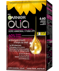 Olia 6.60 Έντονο Κόκκινο Βαφή Μαλλιών Χωρίς Αμμωνία