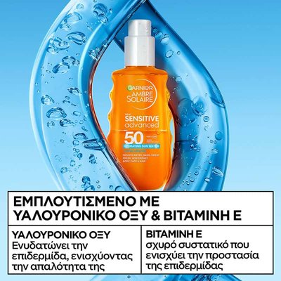 Sensitive Advanced Ενυδατικό Αντηλιακό Νερό Προσώπου συστατικά