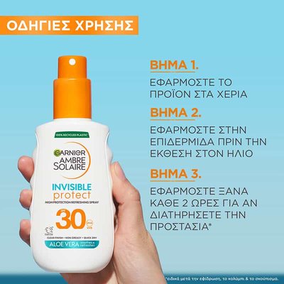 Αντηλιακό Spray για Μεσαία Αντηλιακή Προστασία - Οδηγίες Χρήσης