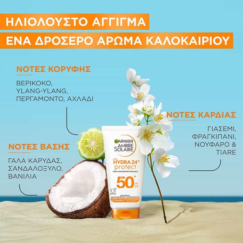 Αντηλιακό Γαλάκτωμα Σώματος Hydra24 με SPF50 - Ηλιόλουστο άγγιγμα